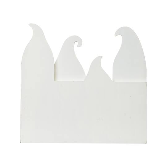 Glitzhome® 12" Ghost Halloween Wooden Table Decor